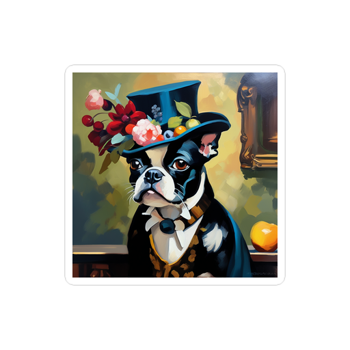 PugMug Custom Boston Terrier Sticker