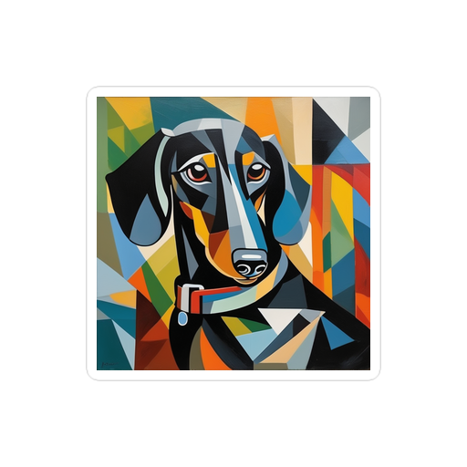 PugMug Custom Black Dachshund Sticker