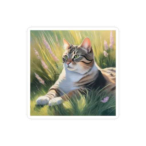 PugMug Custom Tabby Companion Cat Sticker