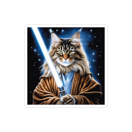 PugMug Custom Tabby Maine Coon Cat Sticker