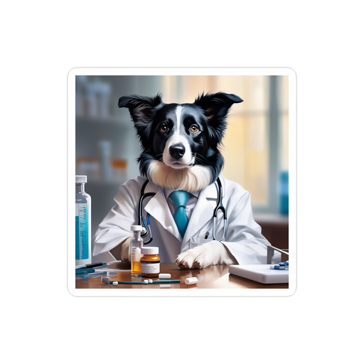 PugMug Custom Border Collie Sticker