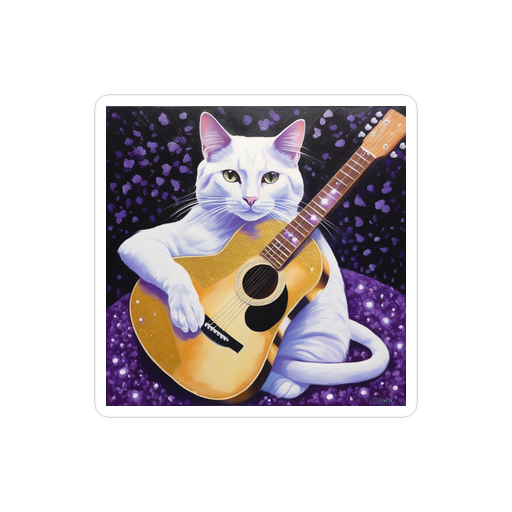 PugMug Custom White Companion Cat Sticker