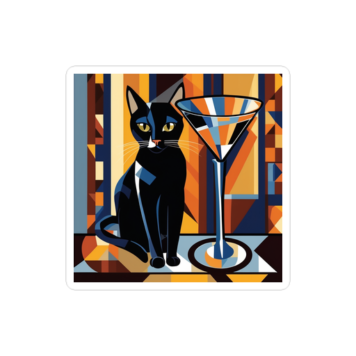 PugMug Custom Black Exotic Cat Sticker