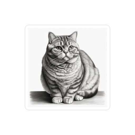 PugMug Custom Tabby British Shorthair Cat Sticker