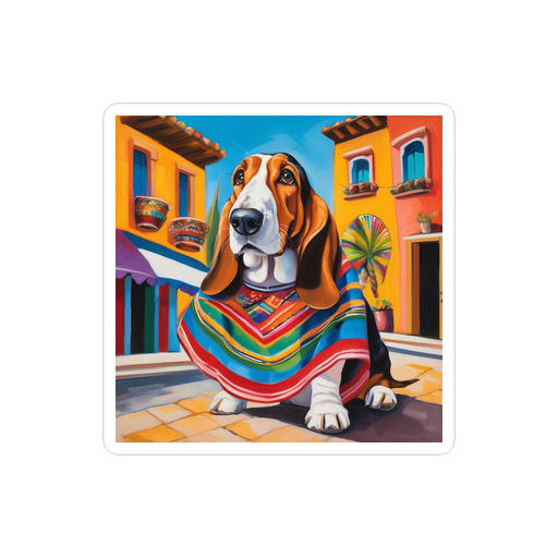 PugMug Custom Basset Hound Sticker