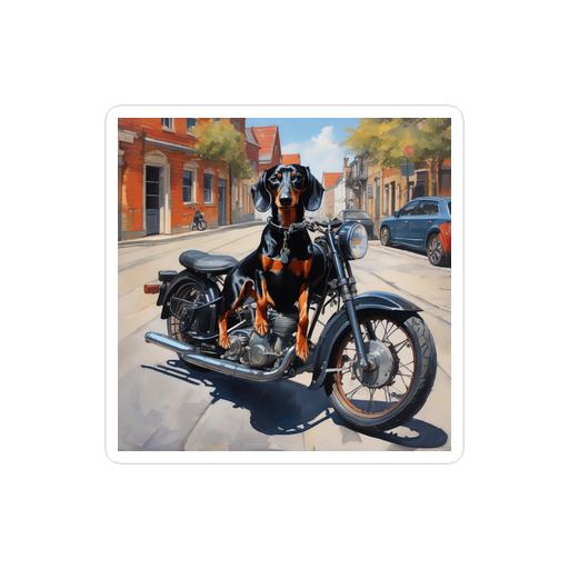 PugMug Custom Black Dachshund Sticker