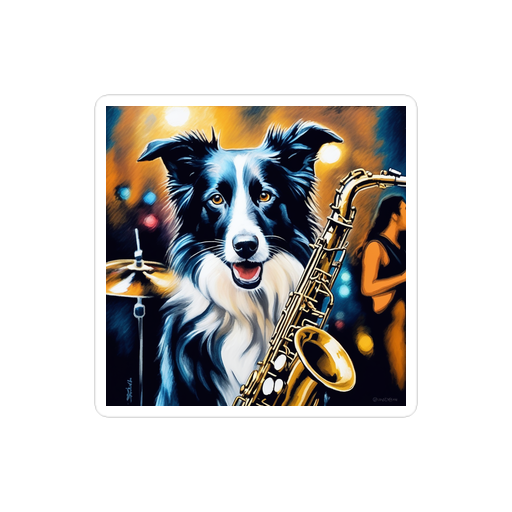 PugMug Custom Border Collie Sticker