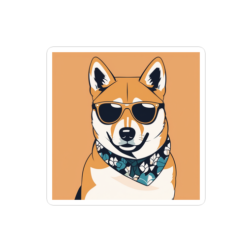 PugMug Custom Shiba Inu Sticker