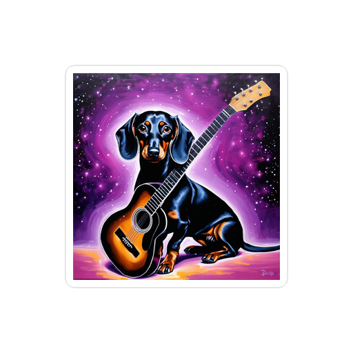 PugMug Custom Black Dachshund Sticker