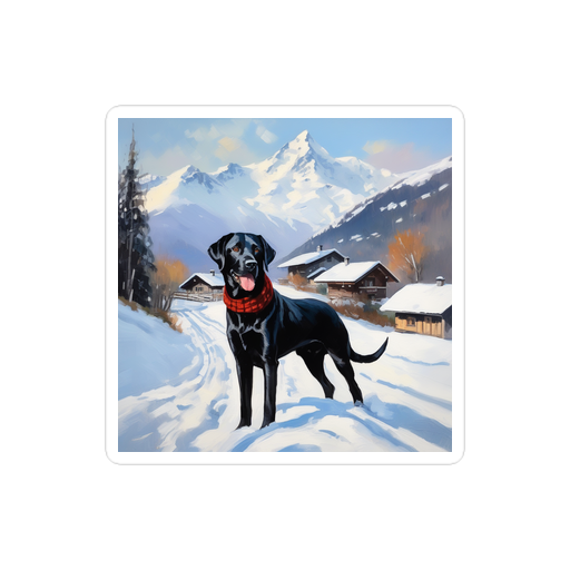 PugMug Custom Black Labrador Retriever Sticker