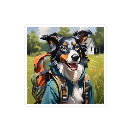 PugMug Custom Border Collie Sticker