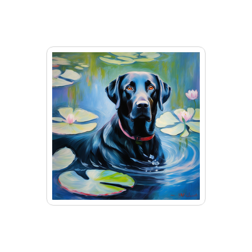 PugMug Custom Black Labrador Retriever Sticker