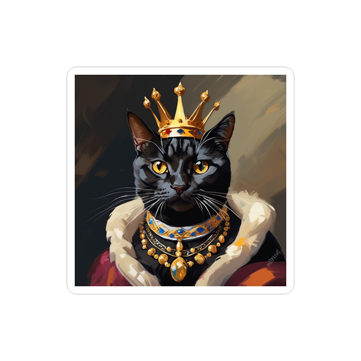 PugMug Custom Black American Shorthair Cat Sticker