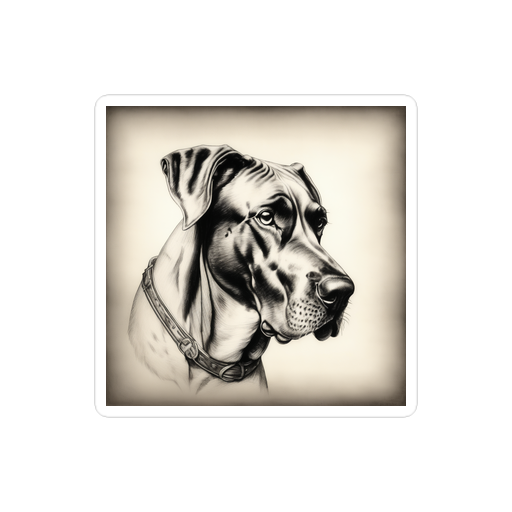 PugMug Custom Great Dane Sticker