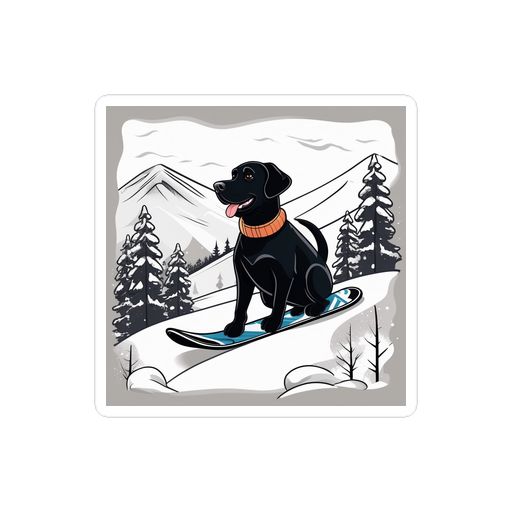 PugMug Custom Black Labrador Retriever Sticker