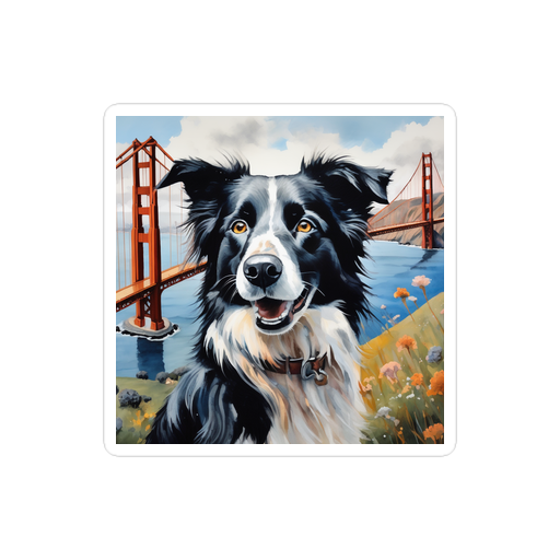 PugMug Custom Border Collie Sticker