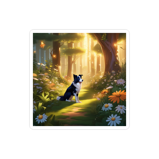 PugMug Custom Border Collie Sticker