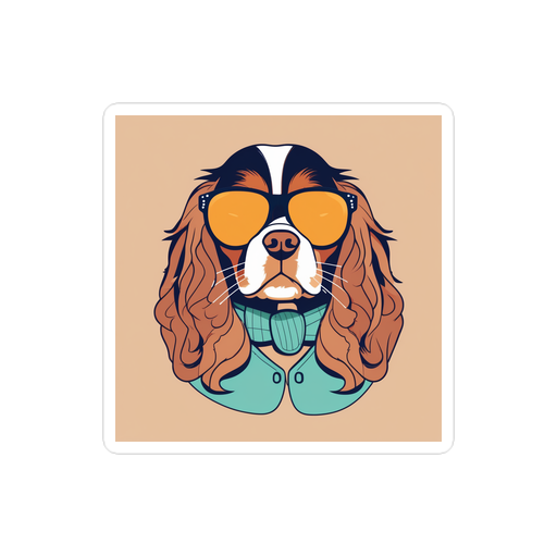 PugMug Custom Cavalier King Charles Spaniel Sticker