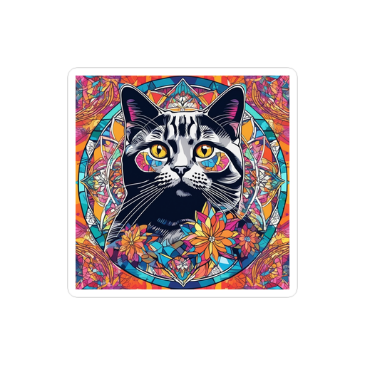 PugMug Custom Tabby British Shorthair Cat Sticker