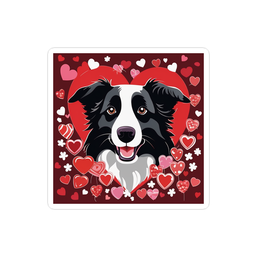 PugMug Custom Border Collie Sticker