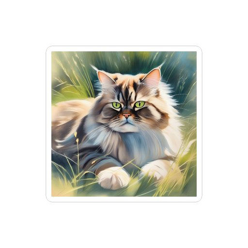 PugMug Custom Tabby Persian Cat Sticker