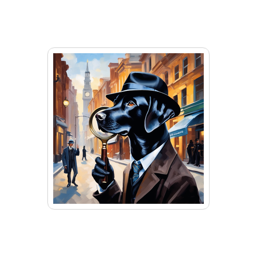 PugMug Custom Black Labrador Retriever Sticker