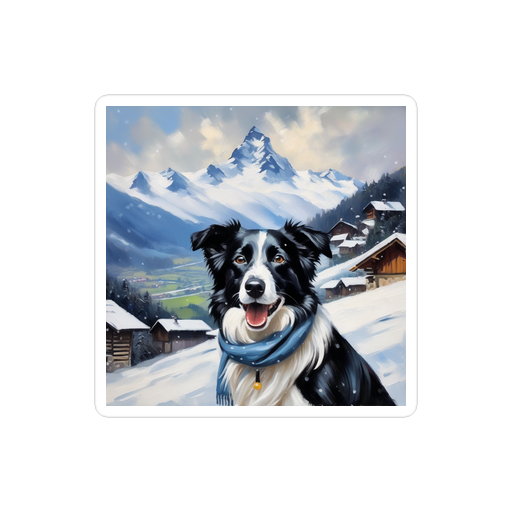 PugMug Custom Border Collie Sticker