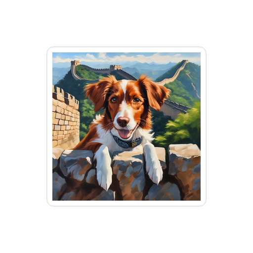 PugMug Custom Brittany Dog Sticker