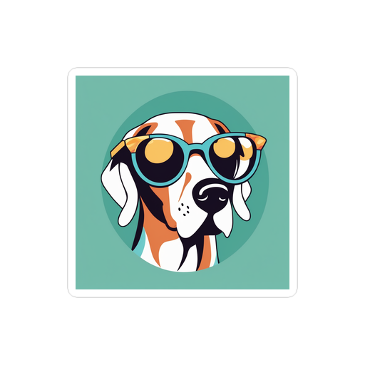 PugMug Custom Pointer Dog Sticker