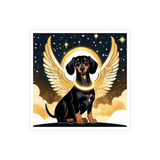 PugMug Custom Black Dachshund Sticker