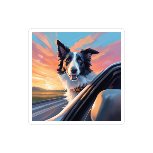 PugMug Custom Border Collie Sticker