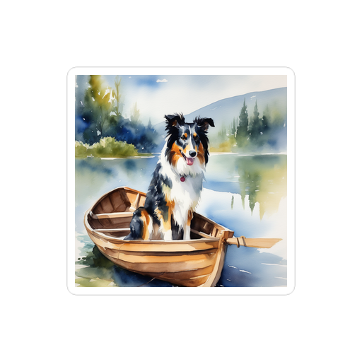 PugMug Custom Collie Sticker