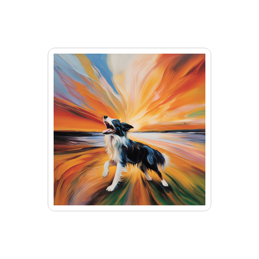 PugMug Custom Border Collie Sticker