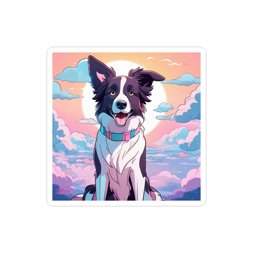 PugMug Custom Border Collie Sticker