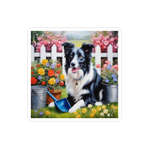 PugMug Custom Border Collie Sticker