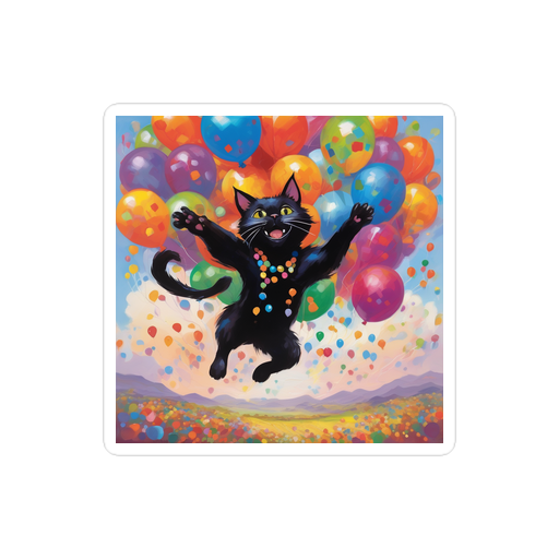 PugMug Custom Black Exotic Cat Sticker