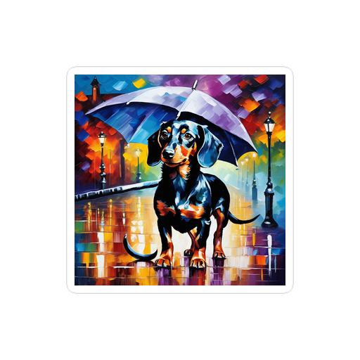 PugMug Custom Black Dachshund Sticker