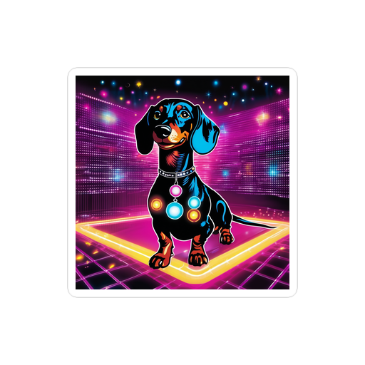 PugMug Custom Black Dachshund Sticker