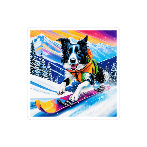 PugMug Custom Border Collie Sticker