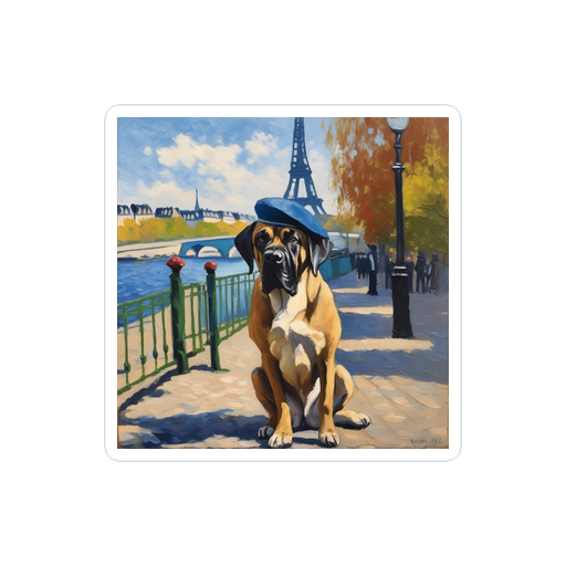 PugMug Custom Mastiff Sticker