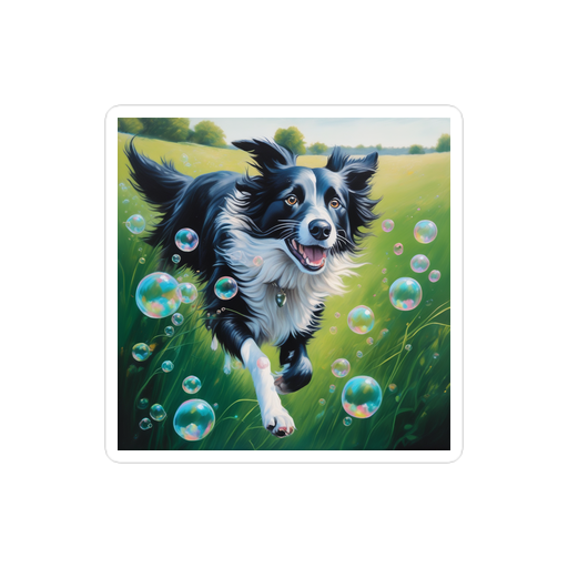 PugMug Custom Border Collie Sticker