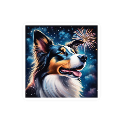 PugMug Custom Border Collie Sticker