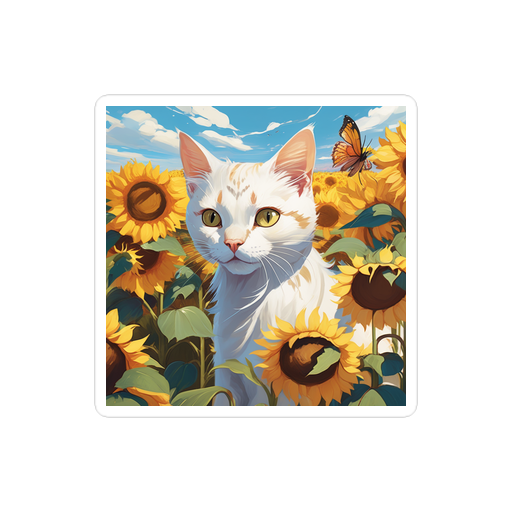 PugMug Custom White Exotic Cat Sticker