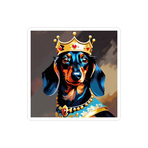 PugMug Custom Black Dachshund Sticker