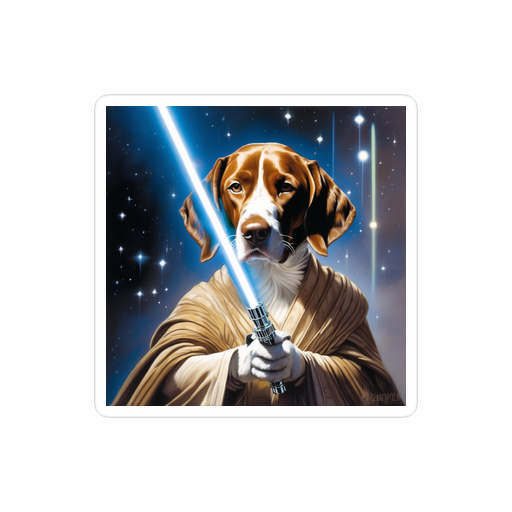 PugMug Custom Pointer Dog Sticker