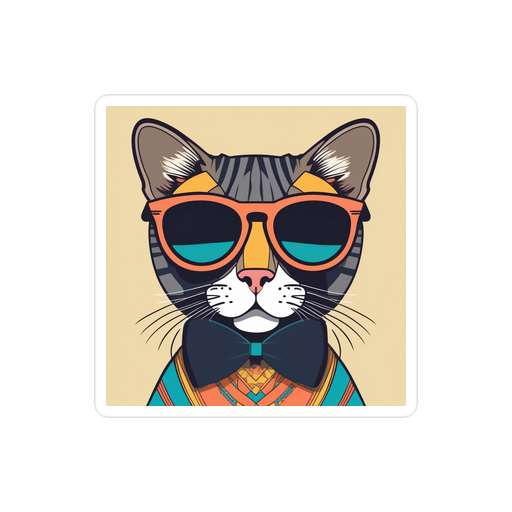 PugMug Custom Tabby Exotic Cat Sticker