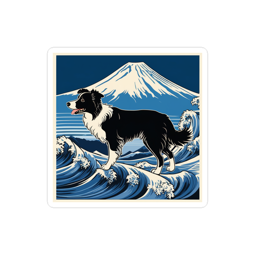 PugMug Custom Border Collie Sticker