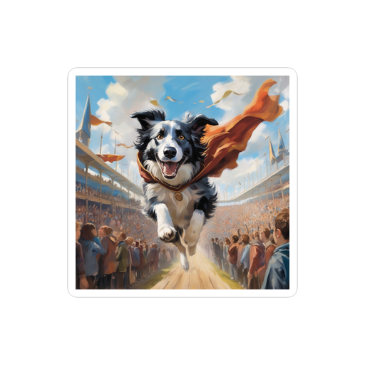 PugMug Custom Blue Merle Border Collie Sticker