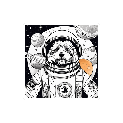 PugMug Custom Black-and-white Havanese Dog Sticker