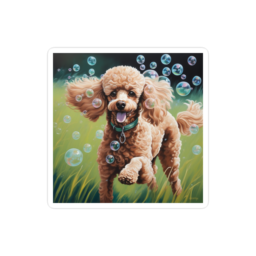 PugMug Custom Tan Poodle Sticker